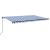 Copertină retractabilă manual cu LED, albastru & alb 500x300 cm GartenMobel Dekor