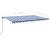 Copertină retractabilă manual cu LED, albastru & alb 500x300 cm GartenMobel Dekor