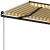 Copertină retractabilă automat, galben și alb, 500x300 cm GartenMobel Dekor