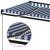 Copertină retractabilă manual cu LED albastru și alb 600x300 cm GartenMobel Dekor