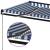 Copertină retractabilă manual cu LED, albastru/alb, 400x350 cm GartenMobel Dekor