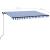 Copertină retractabilă manual cu LED, albastru/alb, 400x350 cm GartenMobel Dekor