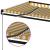 Copertină retractabilă manual cu LED, galben și alb, 400x350 cm GartenMobel Dekor