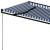 Copertină retractabilă manual, albastru și alb, 450x350 cm GartenMobel Dekor