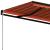 Copertină retractabilă manual, portocaliu/ maro, 450x350 cm GartenMobel Dekor