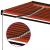 Copertină retractabilă manual, LED, portocaliu/ maro 450x350 cm GartenMobel Dekor