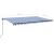 Copertină retractabilă manual, albastru și alb, 500x350 cm GartenMobel Dekor
