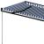 Copertină retractabilă manual, albastru și alb, 500x350 cm GartenMobel Dekor