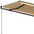 Copertină retractabilă manual, galben și alb, 500x350 cm GartenMobel Dekor