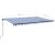 Copertină retractabilă manual cu LED, albastru/alb, 500x350 cm GartenMobel Dekor