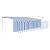 Copertină retractabilă manual cu stor&LED, albastru&alb, 5x3 m GartenMobel Dekor
