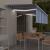 Copertină retractabilă manual cu stor&LED, albastru&alb, 5x3 m GartenMobel Dekor