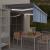 Copertină retractabilă stor&LED&senzor vânt, albastru/alb, 5x3m  GartenMobel Dekor
