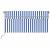 Copertină retractabilă manual cu stor&LED albastru&alb 3,5x2,5m GartenMobel Dekor