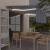 Copertină retractabilă manual cu stor&LED, albastru&alb, 4,5x3m GartenMobel Dekor