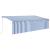 Copertină retractabilă manual cu stor, albastru&alb, 5x3 m GartenMobel Dekor