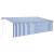 Copertină retractabilă automat cu stor, albastru&alb, 5x3 m GartenMobel Dekor