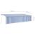 Copertină retractabilă manual cu stor, albastru&alb, 6x3 m GartenMobel Dekor