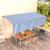 Copertină retractabilă automat cu stor, albastru&alb, 6x3 m GartenMobel Dekor