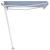 Copertină retractabilă manual, albastru/alb, 300x250 cm GartenMobel Dekor