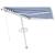 Copertină retractabilă manual, albastru/alb, 300x250 cm GartenMobel Dekor