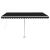 Copertină retractabilă manual, antracit, 400x300 cm GartenMobel Dekor
