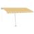 Copertină retractabilă manual cu LED, galben & alb, 400x300 cm GartenMobel Dekor