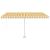 Copertină retractabilă manual cu LED, galben & alb, 400x300 cm GartenMobel Dekor