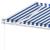 Copertină autonomă retractabilă automat albastru&alb 400x300 cm GartenMobel Dekor