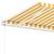 Copertină autonomă retractabilă automat galben&alb, 400x300 cm GartenMobel Dekor