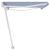 Copertină retractabilă manual cu LED, albastru & alb 500x300 cm GartenMobel Dekor
