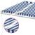 Copertină retractabilă manual cu LED, albastru & alb 500x300 cm GartenMobel Dekor