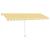 Copertină retractabilă manual cu LED, galben și alb, 500x300 cm GartenMobel Dekor