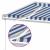 Copertină automată cu senzor vânt&LED, albastru/alb 500x300 cm GartenMobel Dekor
