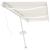 Copertină retractabilă manual cu LED, crem, 600x300 cm GartenMobel Dekor