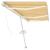 Copertină retractabilă manual cu LED, galben și alb, 600x300 cm GartenMobel Dekor