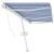Copertină autonomă retractabilă automat albastru&alb 600x300 cm GartenMobel Dekor