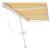 Copertină autonomă retractabilă automat galben&alb 600x300 cm GartenMobel Dekor