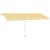 Copertină retractabilă manual cu LED, galben și alb, 500x350 cm GartenMobel Dekor