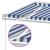 Copertină automată cu LED&senzor vânt, albastru&alb, 500x350 cm   GartenMobel Dekor