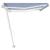 Copertină retractabilă manual LED, albastru și alb, 600x350 cm GartenMobel Dekor