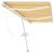 Copertină retractabilă manual cu LED, galben și alb, 600x350 cm GartenMobel Dekor