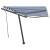 Copertină retractabilă manual cu LED albastru și alb 300x250 cm GartenMobel Dekor