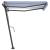 Copertină retractabilă manual cu LED albastru și alb 300x250 cm GartenMobel Dekor