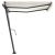 Copertină retractabilă manual cu LED, crem, 300x250 cm GartenMobel Dekor