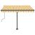 Copertină retractabilă manual cu LED galben și alb 300x250 cm GartenMobel Dekor