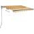 Copertină retractabilă manual cu LED galben și alb 300x250 cm GartenMobel Dekor