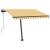 Copertină retractabilă manual cu LED galben și alb 300x250 cm GartenMobel Dekor