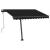 Copertină retractabilă manual cu LED, antracit, 300x250 cm GartenMobel Dekor
