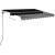 Copertină retractabilă manual cu LED, antracit, 300x250 cm GartenMobel Dekor